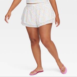 Disco Hearts Wave Drawstring Shorts Pink/Lavender/Teal - Roller Rabbit x Target